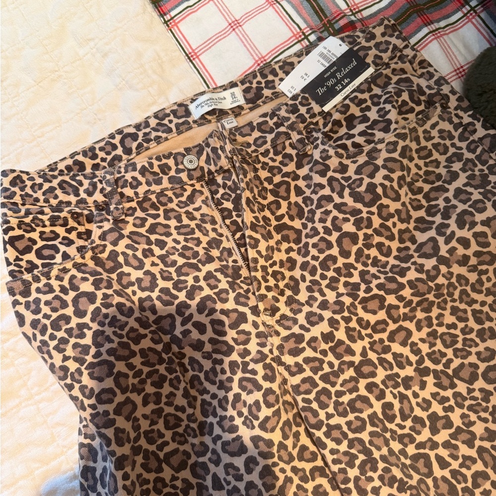 Ralph Lauren Tan Leopard Print Trousers